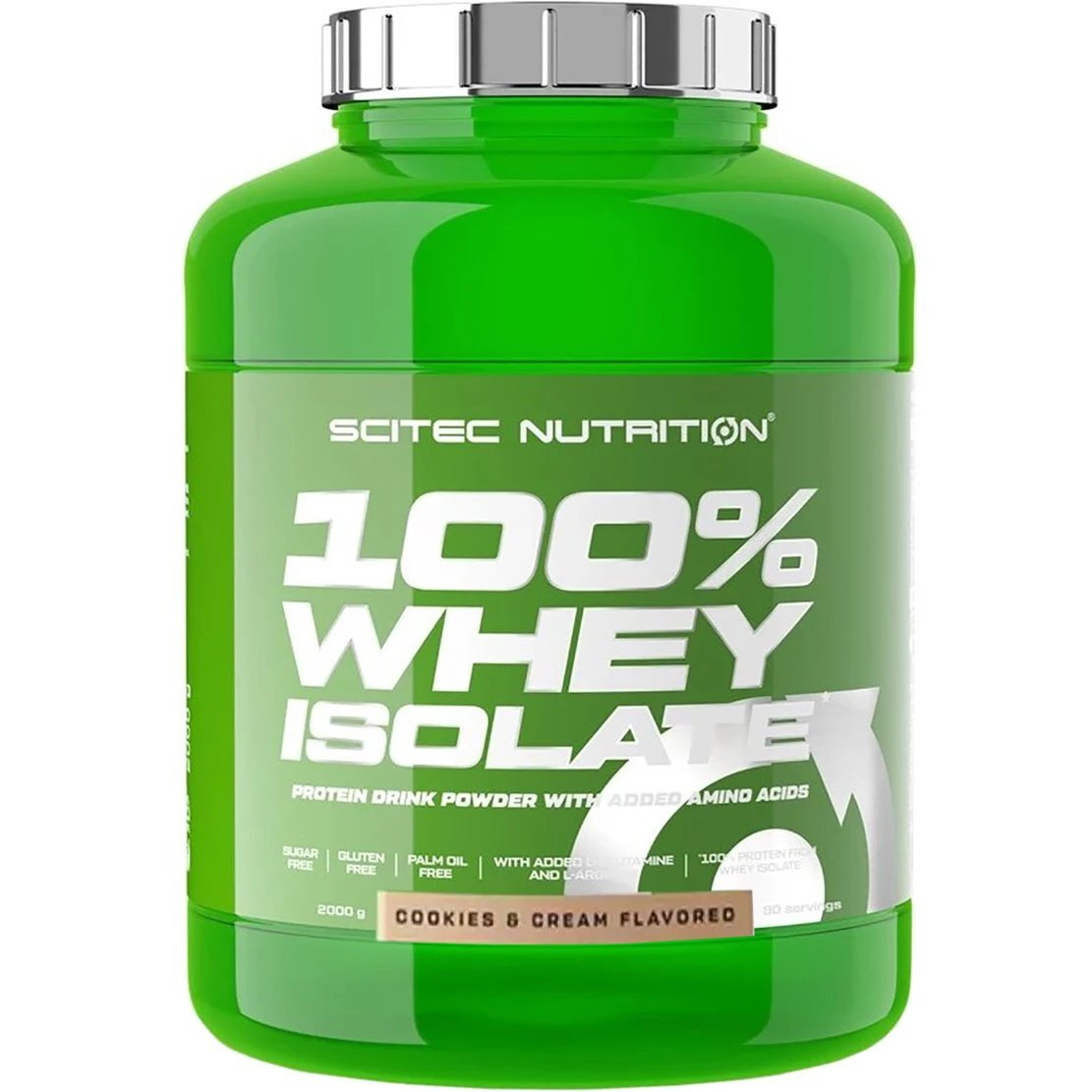 Scitec Nutrition Scitec Nutrition 100% Whey Isolate Συμπλήρωμα Διατροφής 100% Απομονωμένης Πρωτεΐνης Ορού Γάλακτος με Προσθήκη Αμινοξέων με Γεύση Μπισκότο & Κρέμα 1816g - Cookies & Cream