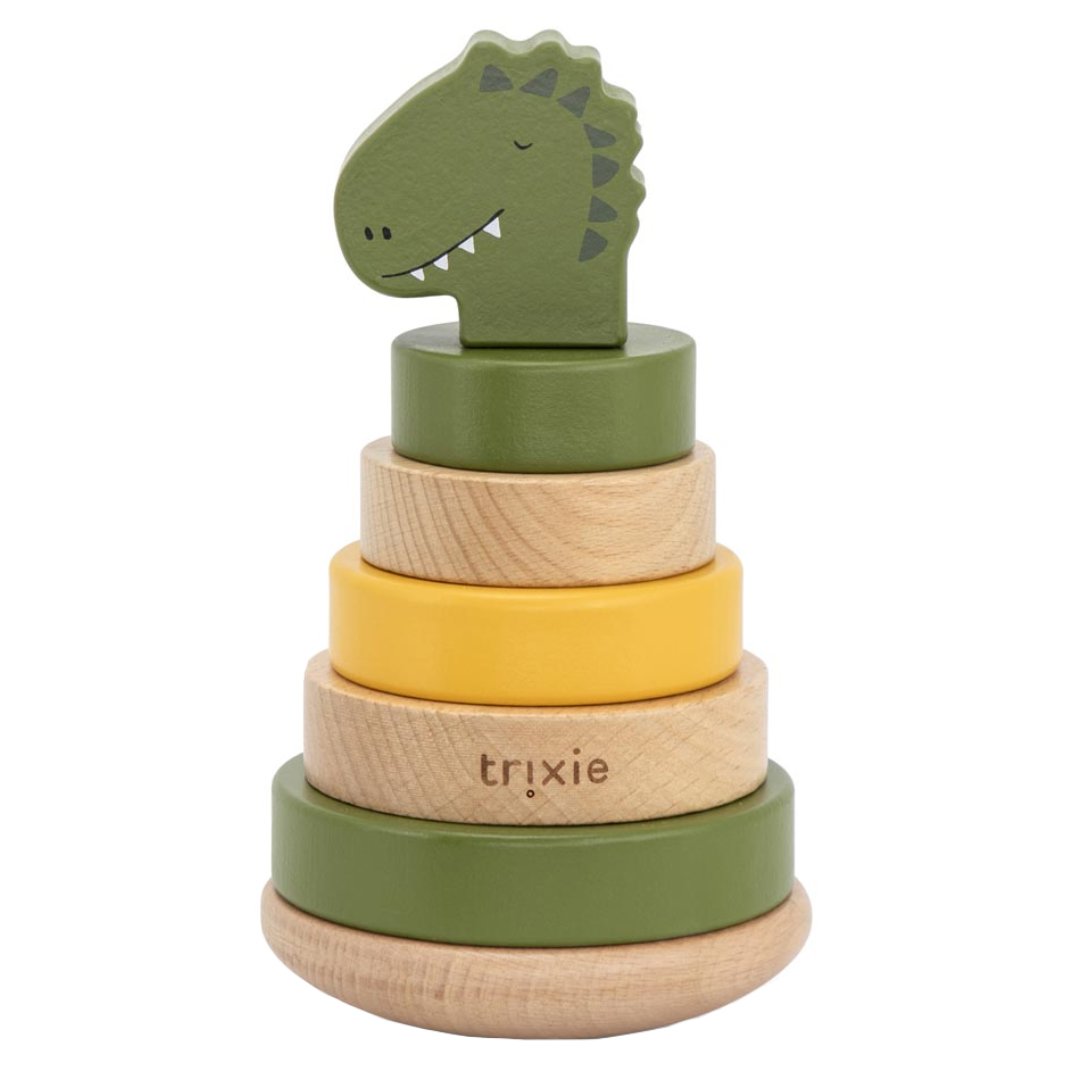 Trixie Wooden Stacking Toy 12m+, Ξύλινο Παιδικό Παιχνίδι με Τουβλάκια 1 Τεμάχιο - Mr. Dino