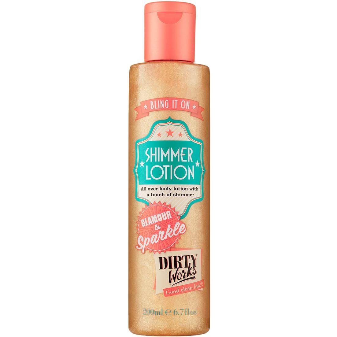 Dirty Works Shimmer Lotion Ενυδατική Κρέμα Σώματος με Γκλίτερ 200ml
