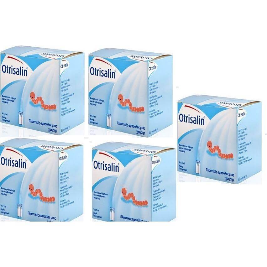 5 x Otrisalin Πλαστικές Αμπούλες 30×5 Καθαρισμός Μύτης