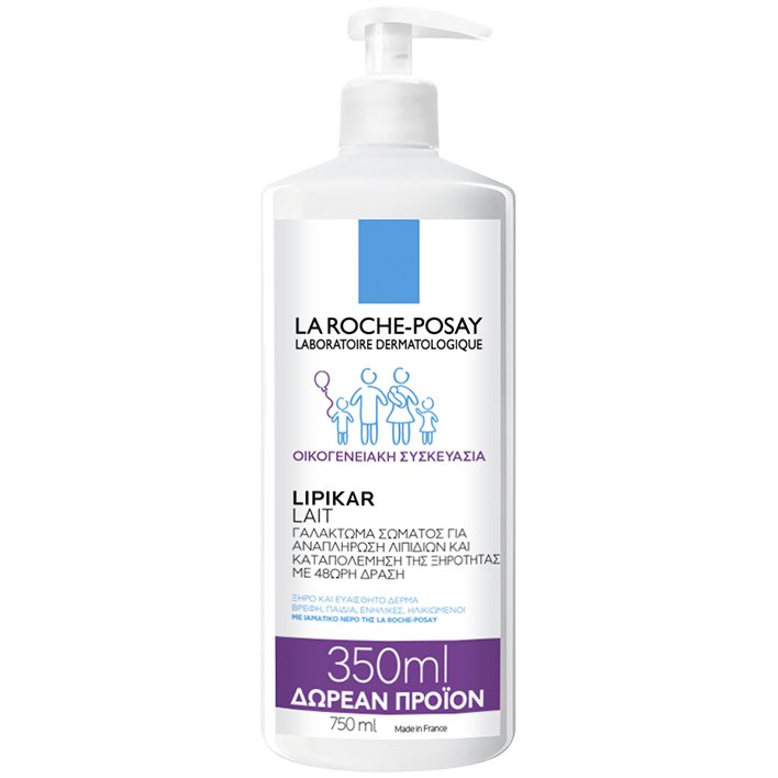 La Roche-Posay Lipikar Lait Γαλάκτωμα Σώματος Εμπλουτισμένο με Λιπίδια Κατά της Ξηρότητας 750ml