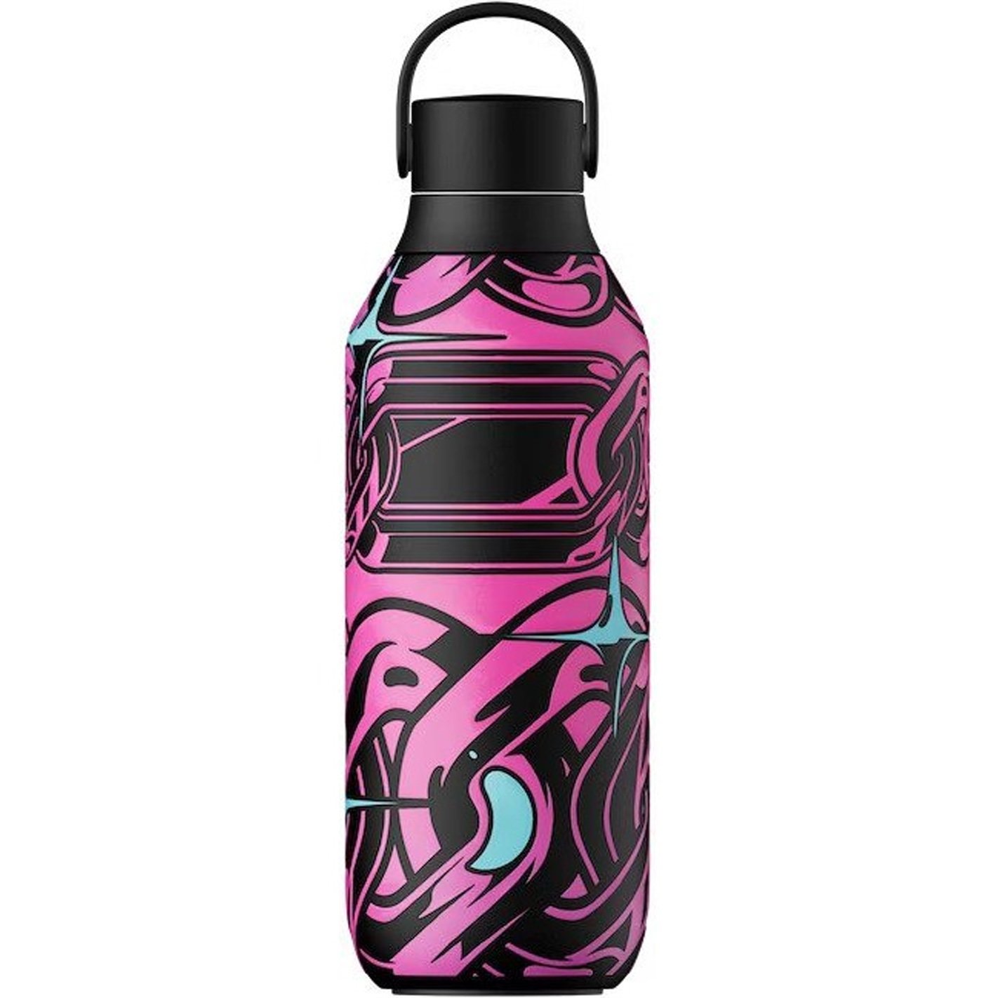 Chilly’s Series 2 Bottle Ανοξείδωτο Μπουκάλι Θερμός με Σχέδιο 500ml, Κωδ 22622 – Magenta Madness