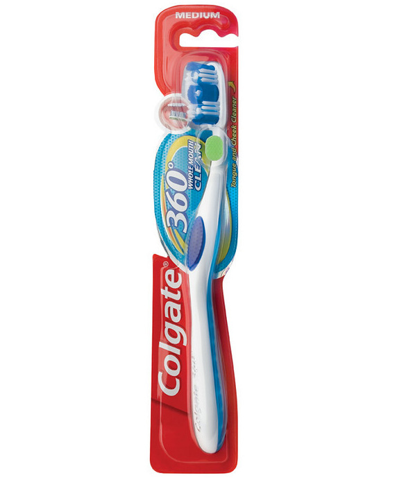 Colgate Whole Mouth Clean 360 Medium Οδοντόβουρτσα Μέτρια για Ολοκληρωμένο Καθαρισμό Στόματος 1 Τεμάχιο