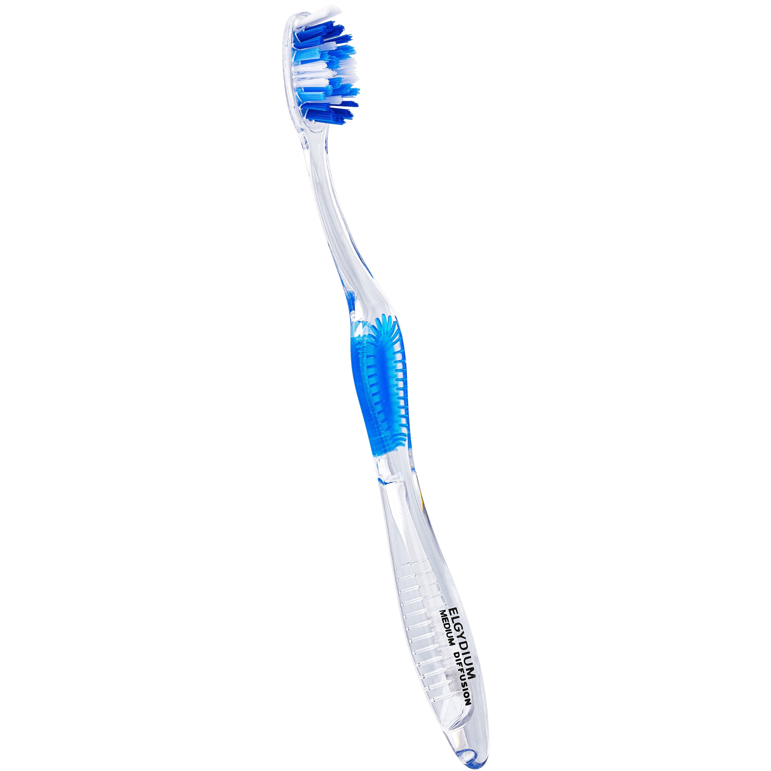 Elgydium Diffusion Soft Toothbrush Μπλε Μαλακή Οδοντόβουρτσα για Βαθύ Καθαρισμό 1 Τεμάχιο