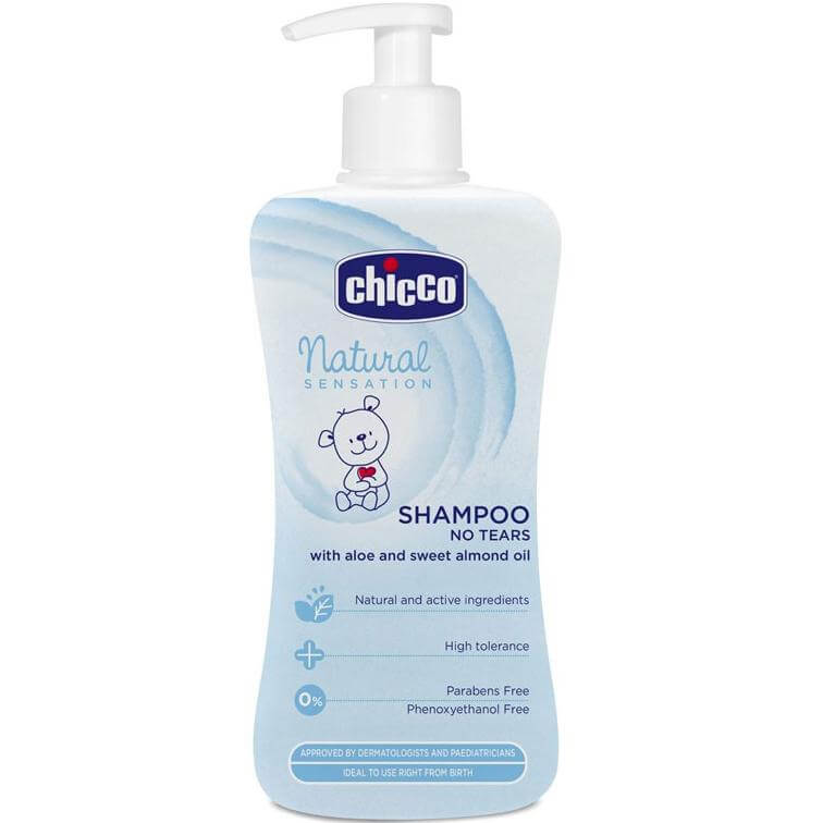 Chicco Natural Sensation Βρεφικό Σαμπουάν με Αλόη & Έλαιο Αμυγδάλου 300ml