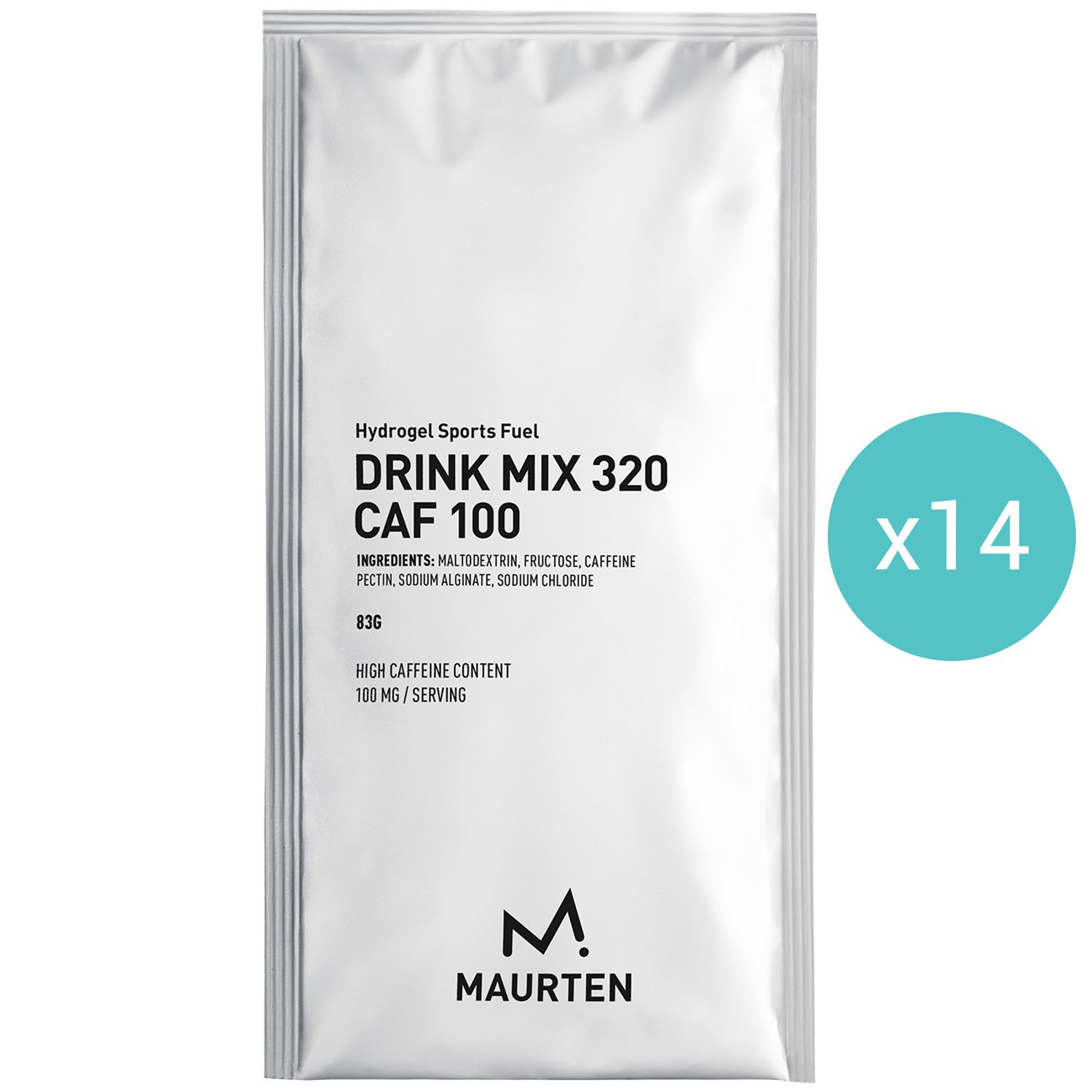 Σετ Maurten Drink Mix 320 Caf 100 83g Συμπλήρωμα Διατροφής με Υψηλή Περιεκτικότητα Καφεΐνης, για Ενέργεια Κατά τη Διάρκεια Έντονης Άθλησης 14 Τεμάχια