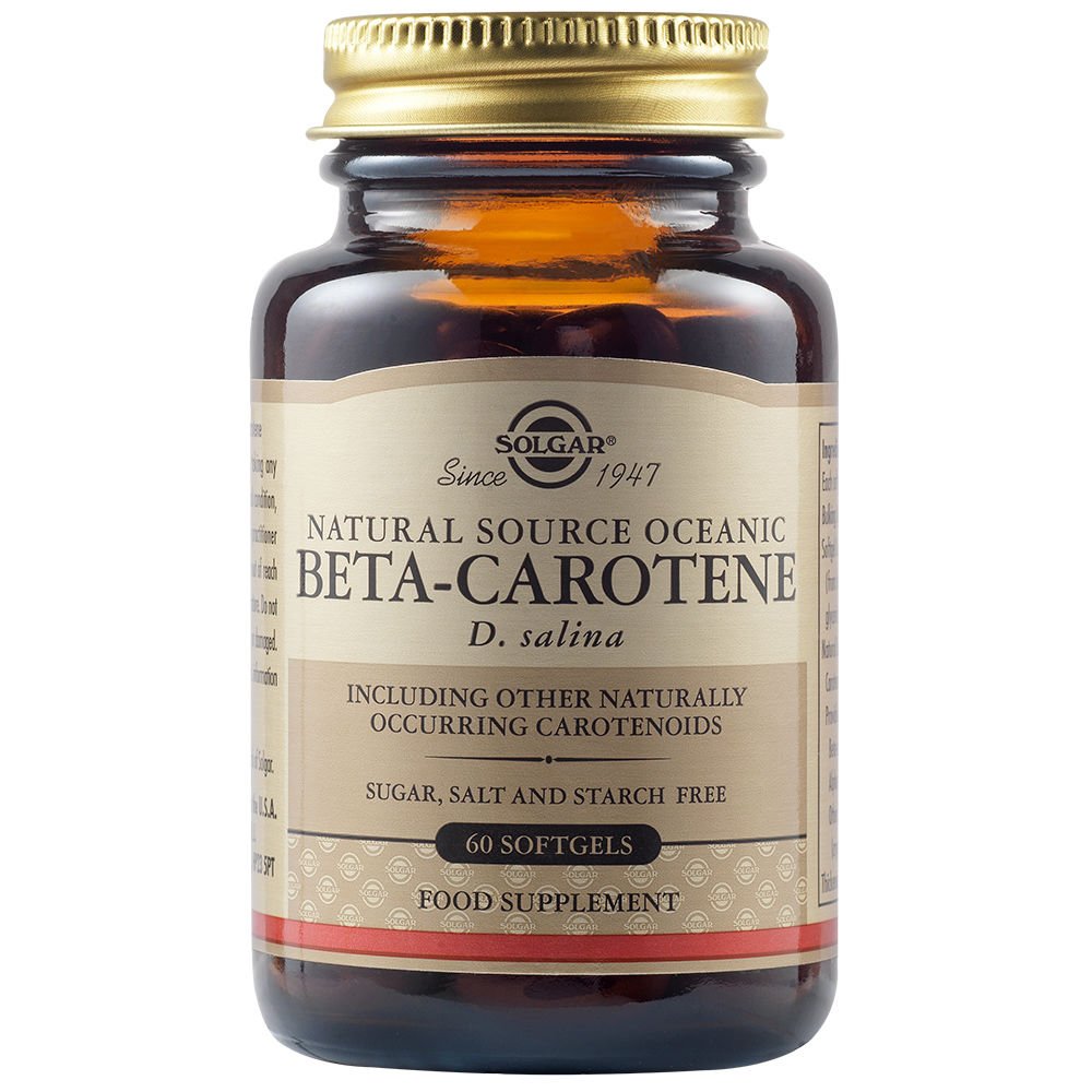 Natural Source Oceanic Beta Carotene Συμπλήρωμα Διατροφής με Βήτα Καροτίνη για την Ελαχιστοποίηση των Βλαβών που Προκαλούν οι Ελεύθερες Ρίζες 60 Softgels