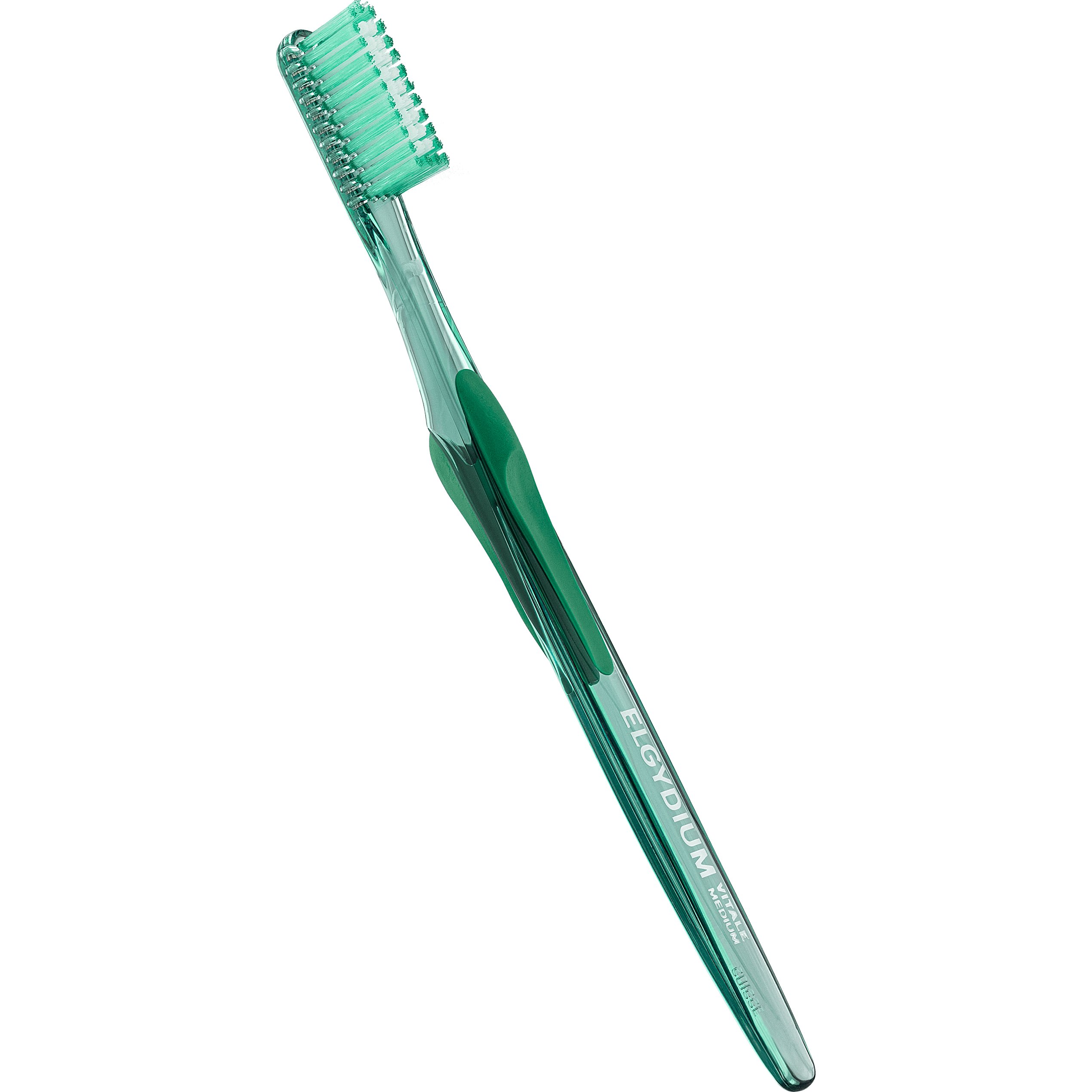 Elgydium Vitale Medium Toothbrush Πράσινη Χειροκίνητη Οδοντόβουρτσα με Μέτριας Σκληρότητας Ίνες 1 Τεμάχιο