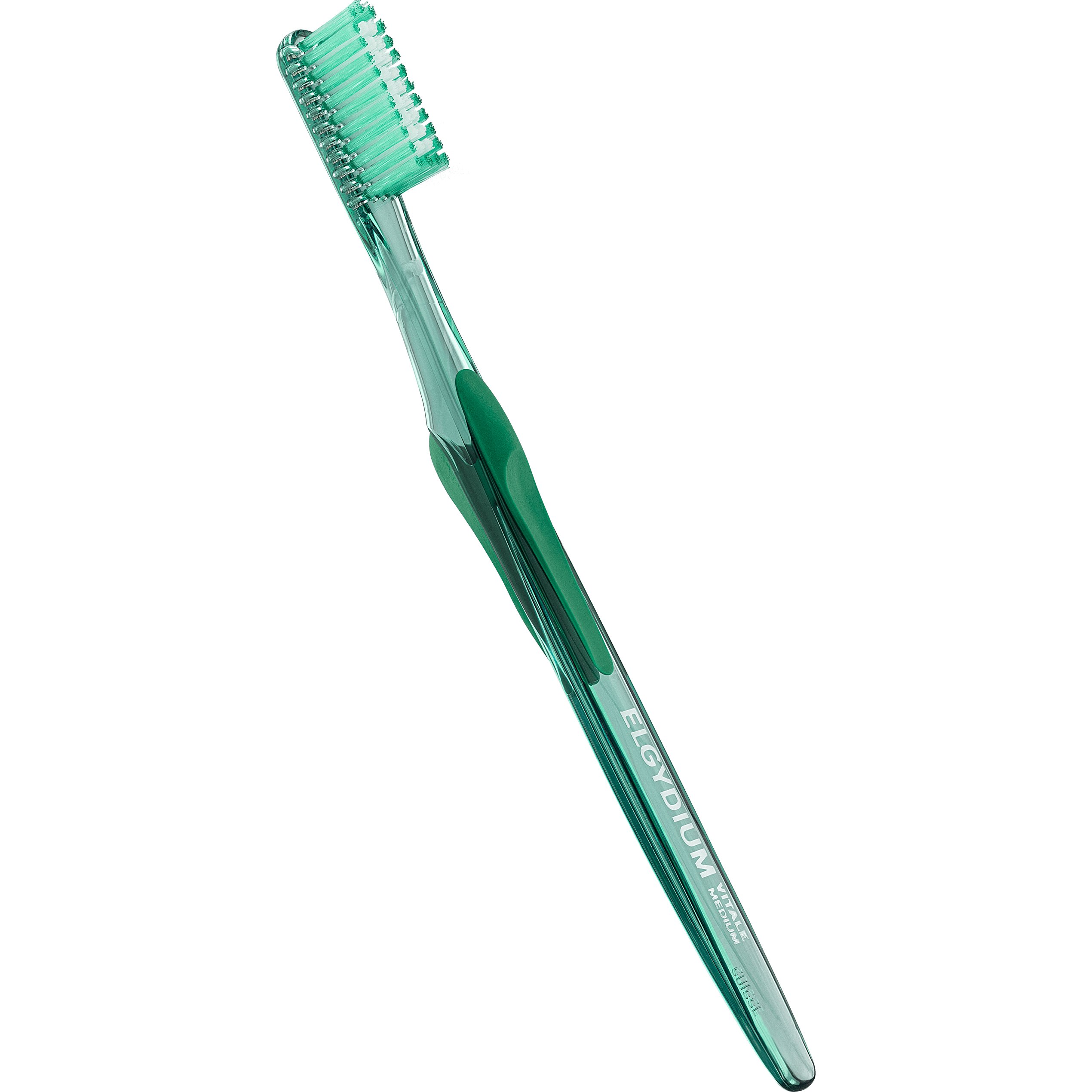 Elgydium Vitale Medium Toothbrush Πράσινη Χειροκίνητη Οδοντόβουρτσα με Μέτριας Σκληρότητας Ίνες 1 Τεμάχιο