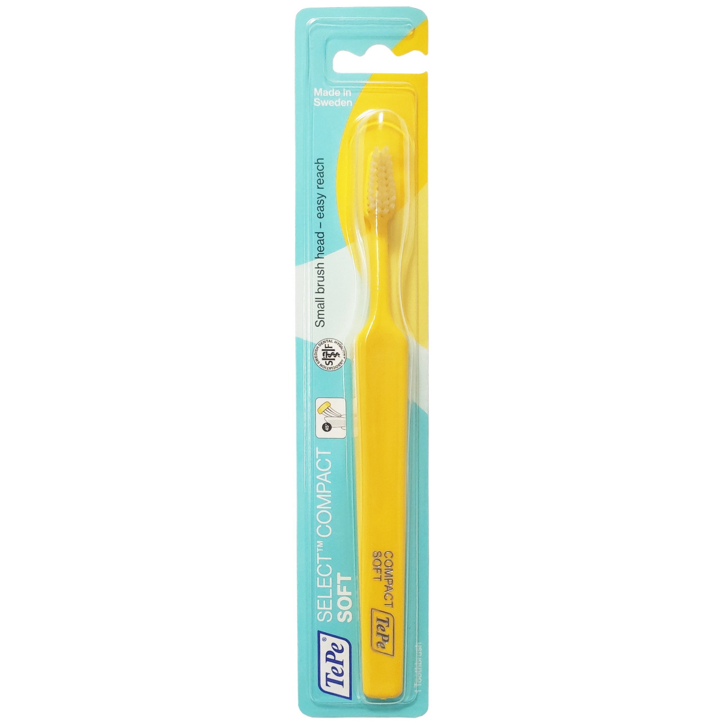 TePe Select Compact Soft Toothbrush Μαλακή Οδοντόβουρτσα με Μικρή Κεφαλή για Αποτελεσματικό Καθαρισμό 1 Τεμάχιο