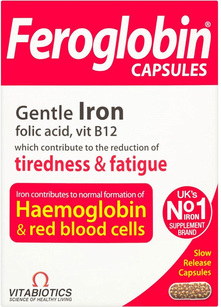 Vitabiotics Feroglobin Slow Release Gentle Iron Συμπλήρωμα Σιδήρου Βραδείας Αποδέσμευσης 30caps