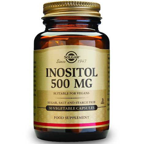 Solgar Inositol 500mg Συμπλήρωμα Διατροφής για την Ομαλή Λειτουργία του Νευρικού & Μυικού Συστήματος 50veg.caps