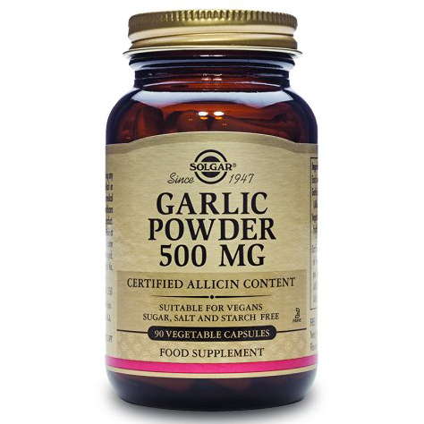 Solgar Garlic 500mg Συμπλήρωμα Διατροφής για τη Μείωση της Πίεσης & Αντιμετώπιση των Μολύνσεων 90veg.caps