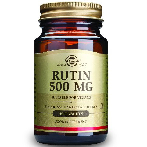 Solgar Rutin 500mg Συμπλήρωμα Διατροφής για τη Καλή Λειτουργία του Κυκλοφοριακού Συστήματος 50tablets