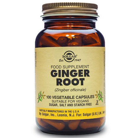 Solgar Ginger Root Συμπλήρωμα Διατροφής που Χρησιμοποιείται ως Διεγερτικό & Τονωτικό του Κυκλοφοριακού Συστήματος 100veg.caps