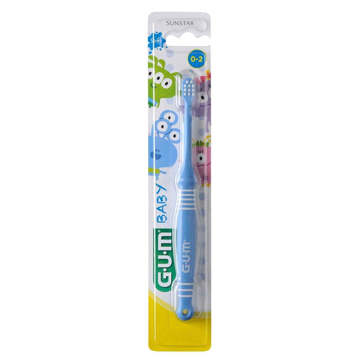 Gum Baby Soft Βρεφική Οδοντόβουρτσα 0-2 ετών (213) – κίτρινο