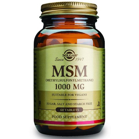 Solgar MSM 1000mg Συμπλήρωμα Διατροφής που Βοηθά στη Καλή Υγεία & Ενδυναμώνει το Συνδετικό Ιστό 60tablets