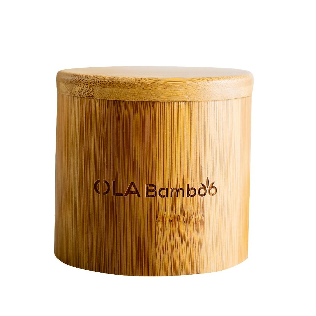 OLABamboo Makeup Remover Pads with Bamboo Case Θήκη για Σφουγγαράκια Αφαίρεσης Μακιγιάζ Από Bamboo 16 Τεμάχια