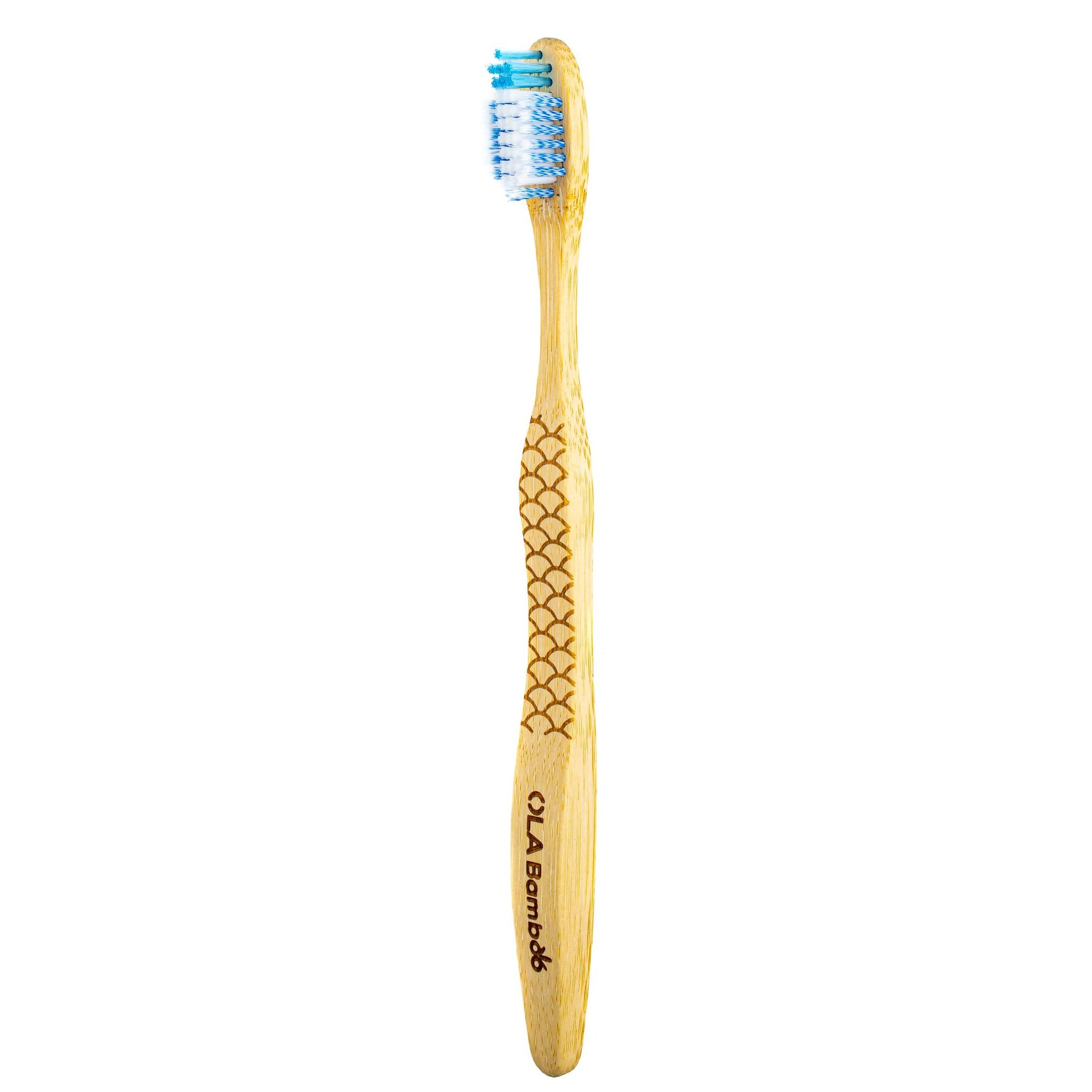 OLABamboo OLA TECH Medium Toothbrush Οδοντόβουρτσα Μέτρια Από 100% Μπαμπού με Μεγάλη Κεφαλή 1 Τεμάχιο