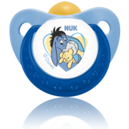 NUK Trendline Disney Γαλάζια Πιπίλα Καουτσούκ Με Κρίκο Μεγέθη 1-2 – Μέγεθος 3 (18-36 μηνών)