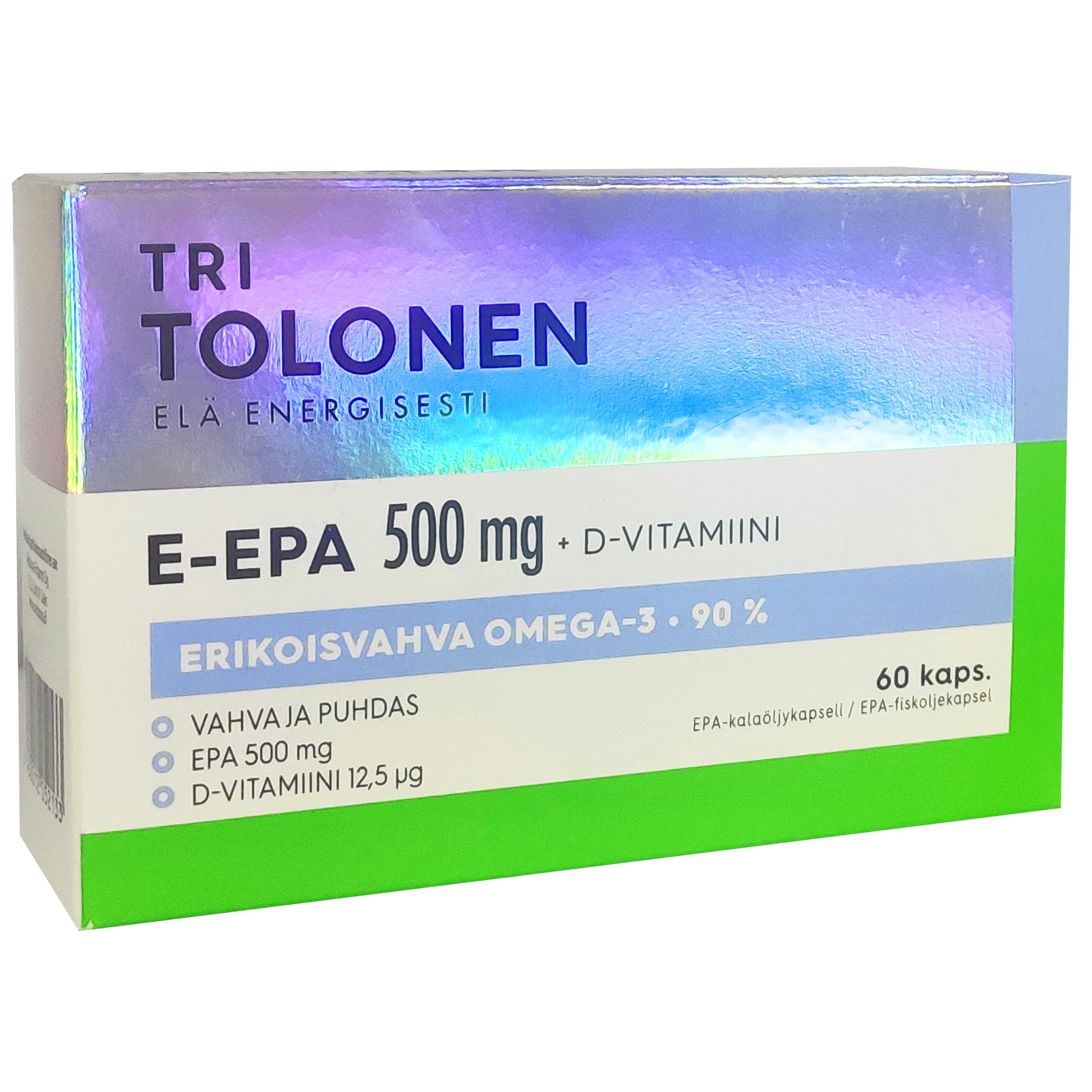 Tri Tolonen E-Epa 500mg + Vitamin D Συμπλήρωμα Διατροφής για την Υγεία της Καρδιάς, του Εγκεφάλου και της Όρασης 60caps