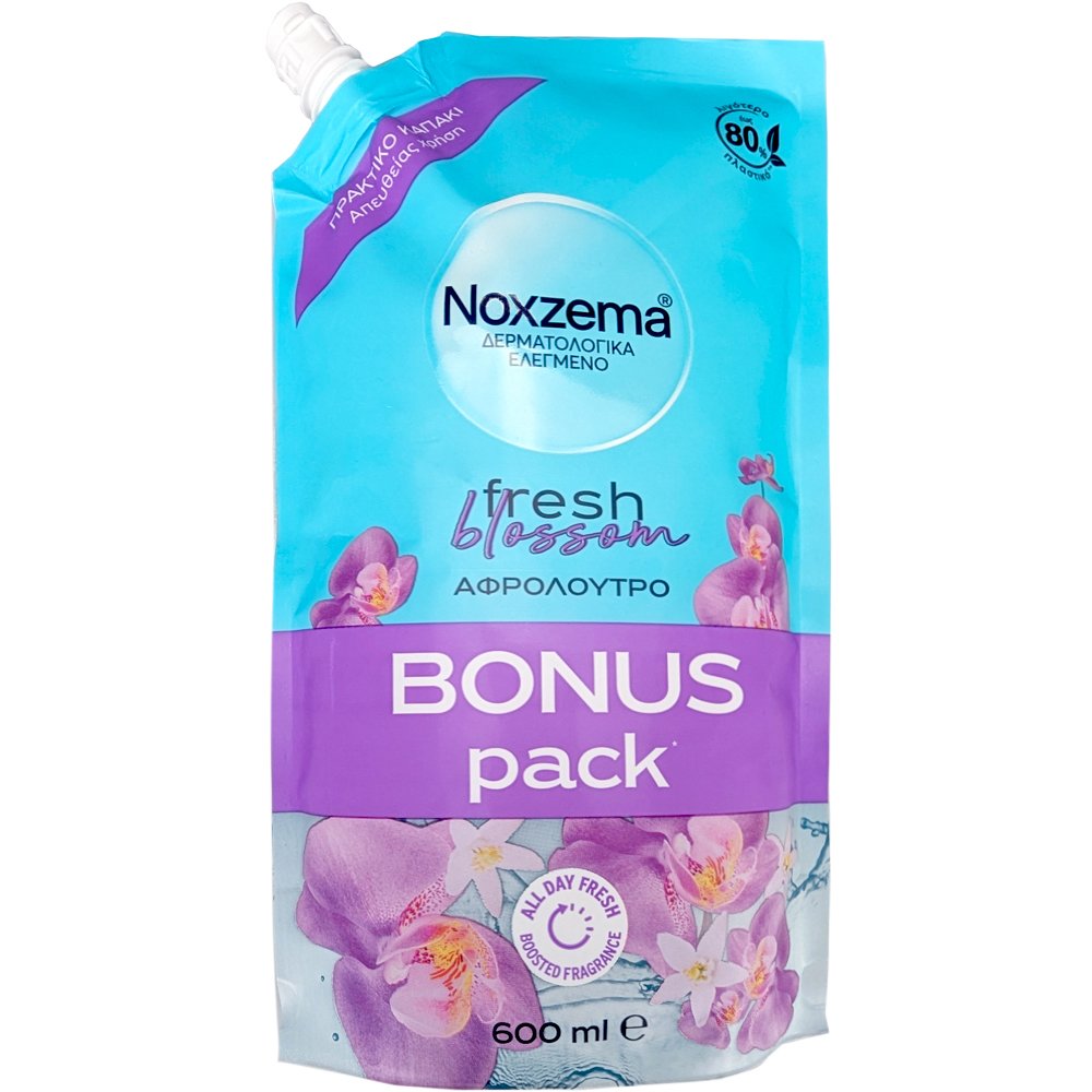 Noxzema Fresh Blossom Shower Gel Ανταλλακτικό Ενυδατικό Αφρόλουτρο με Neroli Water για Αίσθηση Φρεσκάδας 600ml Refill
