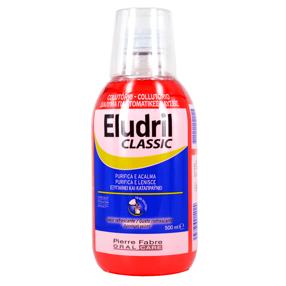 Eludril Classic Υγρό Διάλυμα για Στοματικές Πλύσεις, Εξυγιαντικό, Καταπραϋντικό 500ml