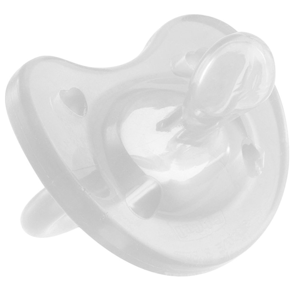 Chicco Physio Forma Soft Silicone Soother Ορθοδοντική Πιπίλα Σιλικόνης 16-36m 1 Τεμάχιο - Διάφανο