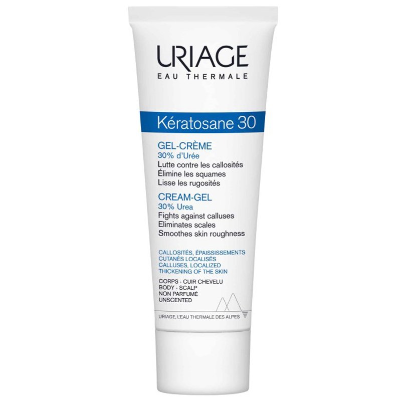 Uriage Keratosane 30 Cream-Gel 30% Urea Κρέμα Τζελ Υψηλής Ανοχής με Ουρία με Κερατολυτική & Καταπραϋντική Δράση 75ml