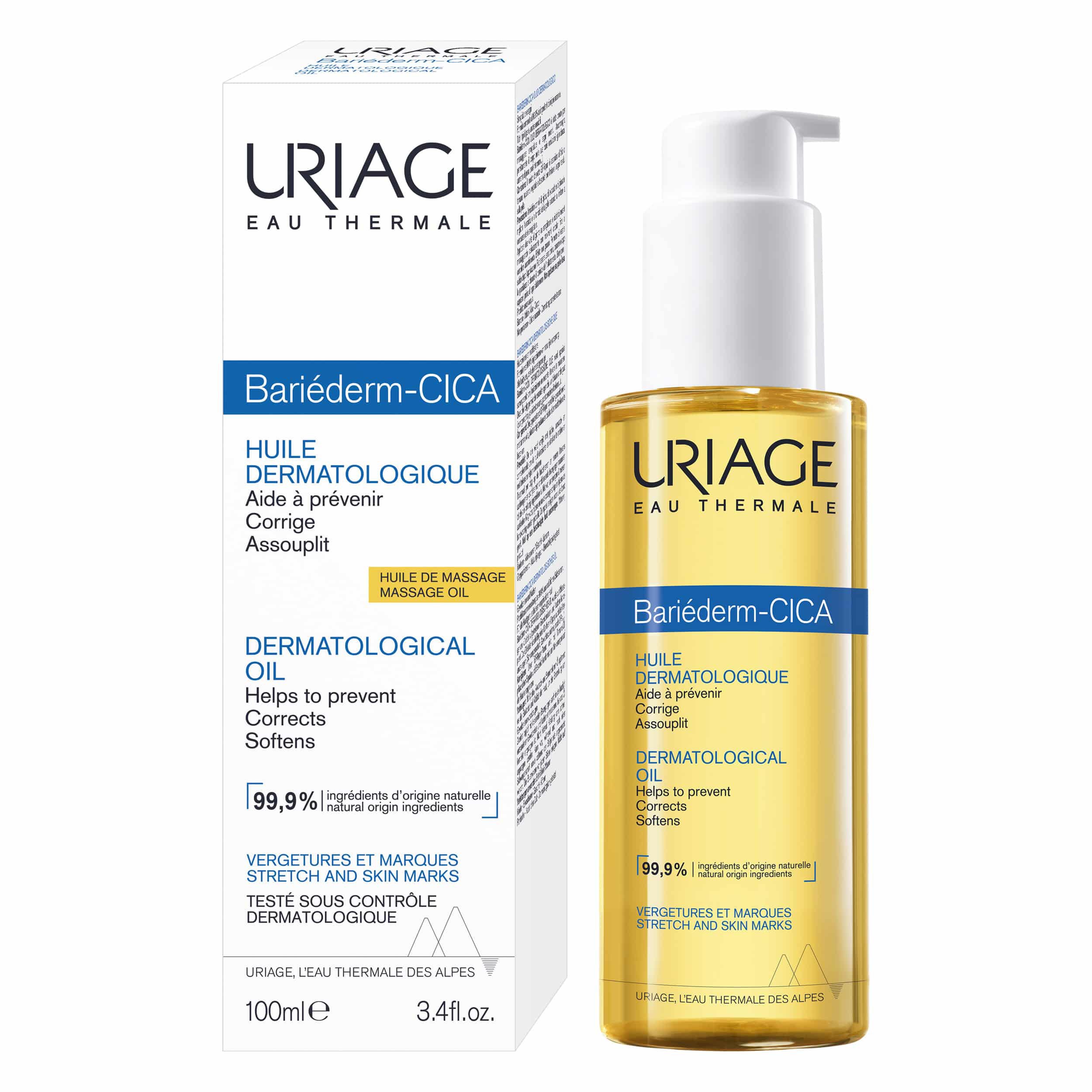 Uriage Uriage Bariederm-Cica Dermatological Massage Oil Λάδι Μασάζ για Ραγάδες & Σημάδια του Δέρματος 100ml