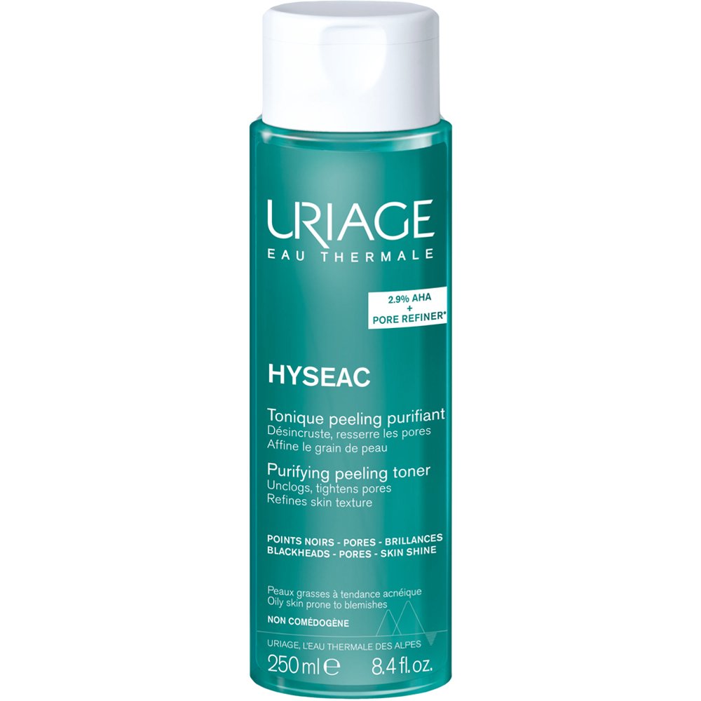 Uriage Hyseac Purifying Peeling Toner for Oily Skin with Blemishes Τονωτική Λοσιόν Peeling Προσώπου για Σύσφιξη των Πόρων & Μείωση Γυαλάδας σε Λιπαρές με Τάση Ακμής Επιδερμίδες 250ml