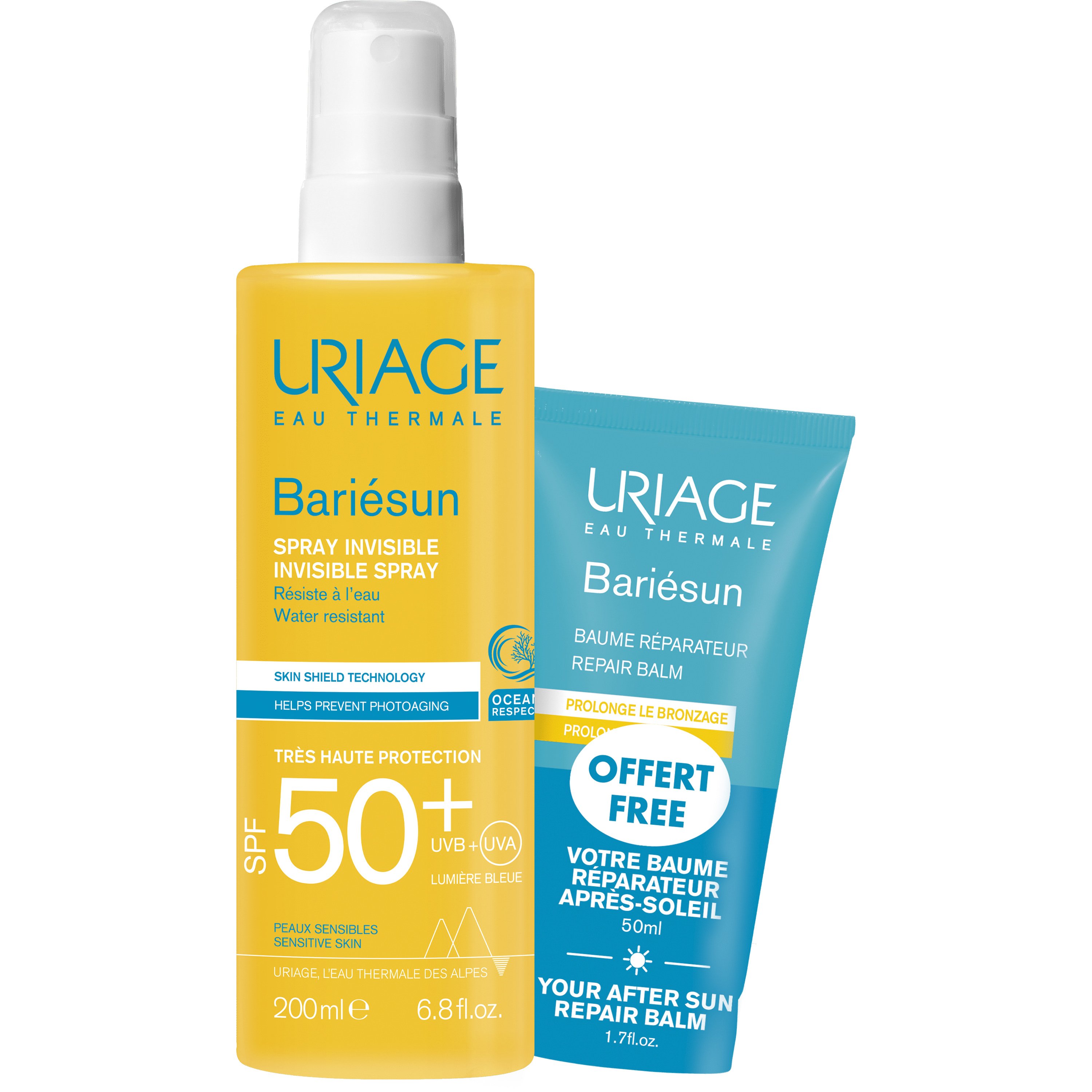 Uriage Promo Bariesun Invisible Spray Spf50+, 200ml & Δώρο After Sun Repair Balm 50ml