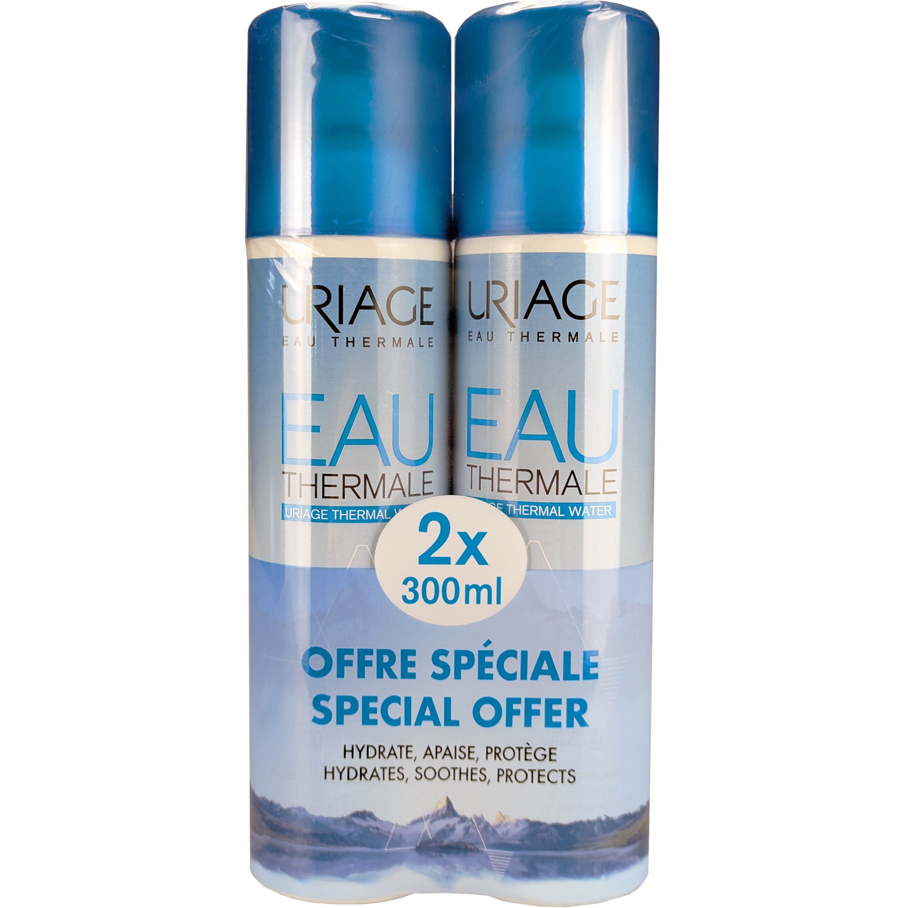 Uriage Uirage Eau Thermale Promo Thermal Water Ενυδατικό, Καταπραϋντικό Ιαματικό Νερό Καθημερινής Χρήσης σε Μορφή Σπρέι 600ml (2x300ml)