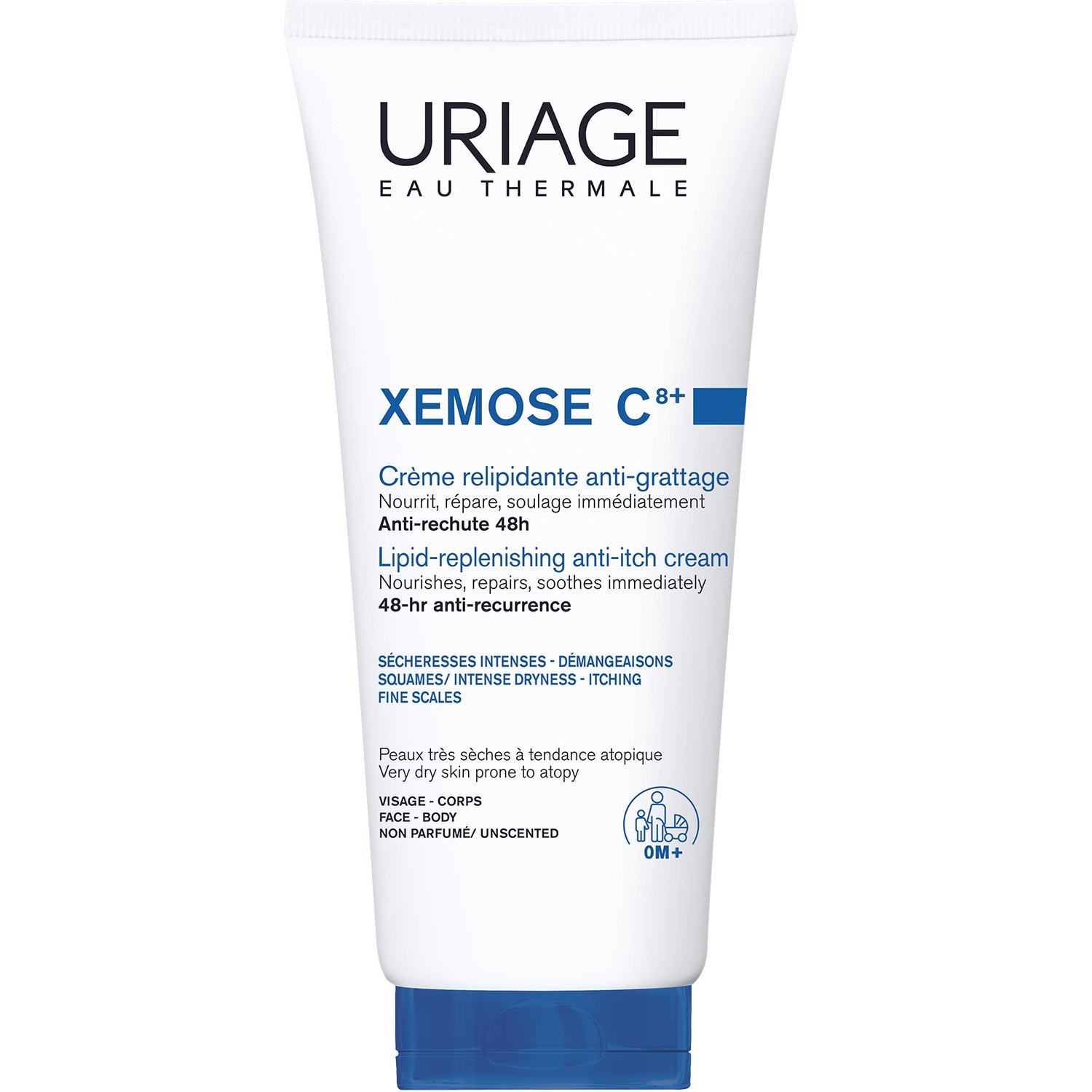 Uriage Xemose C8+ Lipid-replenishing Anti-itch Cream Κρέμα Αναπλήρωσης των Λιπιδίων Κατάλληλη για Πολύ Ξηρό Δέρμα με Τάση Ατοπίας για Πρόσωπο & Σώμα 200ml