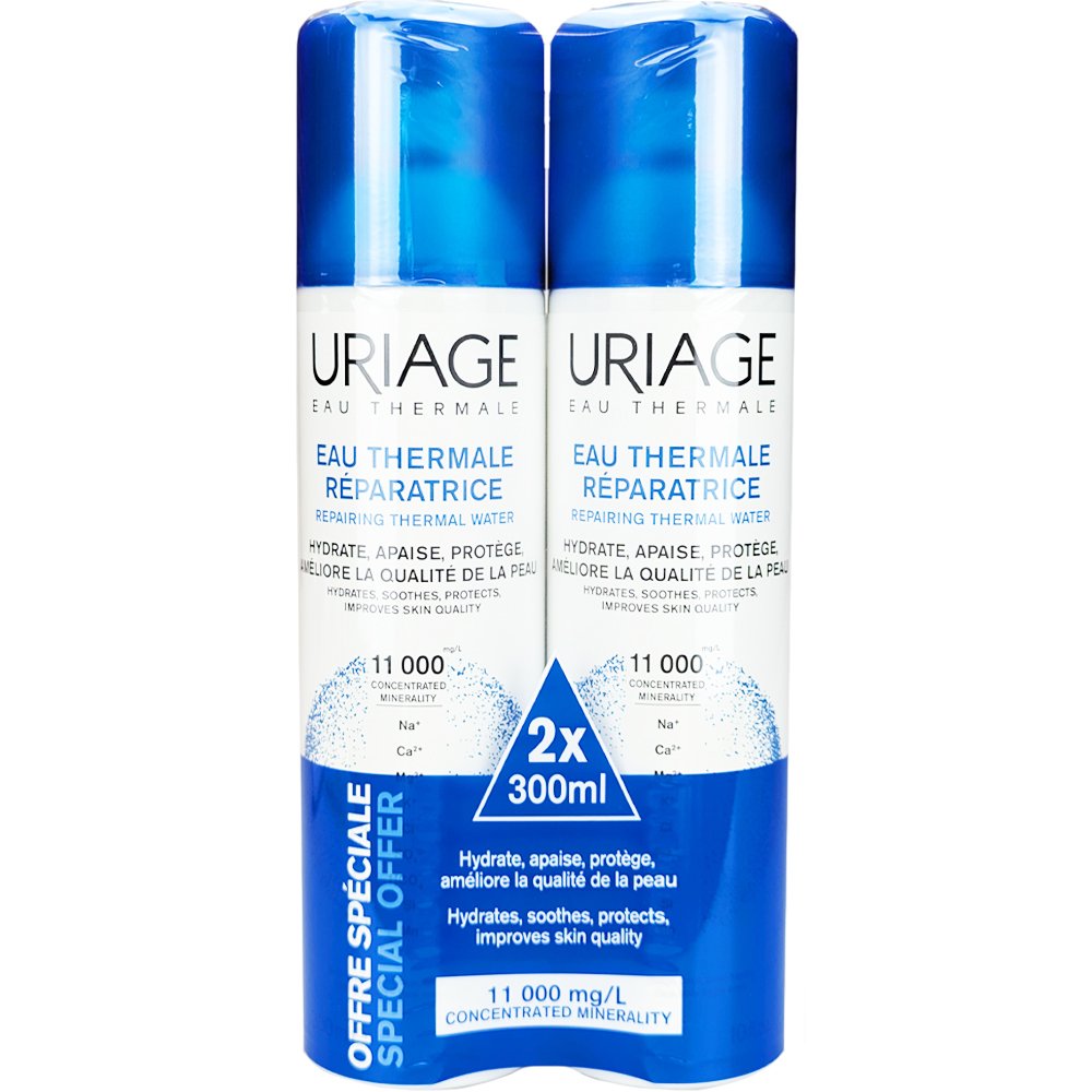 Uriage Eau Thermale Promo Thermal Water Ενυδατικό, Καταπραϋντικό Ιαματικό Νερό Καθημερινής Χρήσης σε Μορφή Σπρέι 600ml (2x300ml)