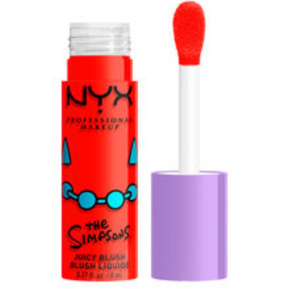 Nyx Professional Makeup The Simpsons Juicy Blush Liquide Ενυδατικό Υγρό Ρούζ για Φρέσκια Επιδερμίδα Εώς & 24 ώρες για Λαμπερό Φινίρισμα 8ml - Snarky Scarlet
