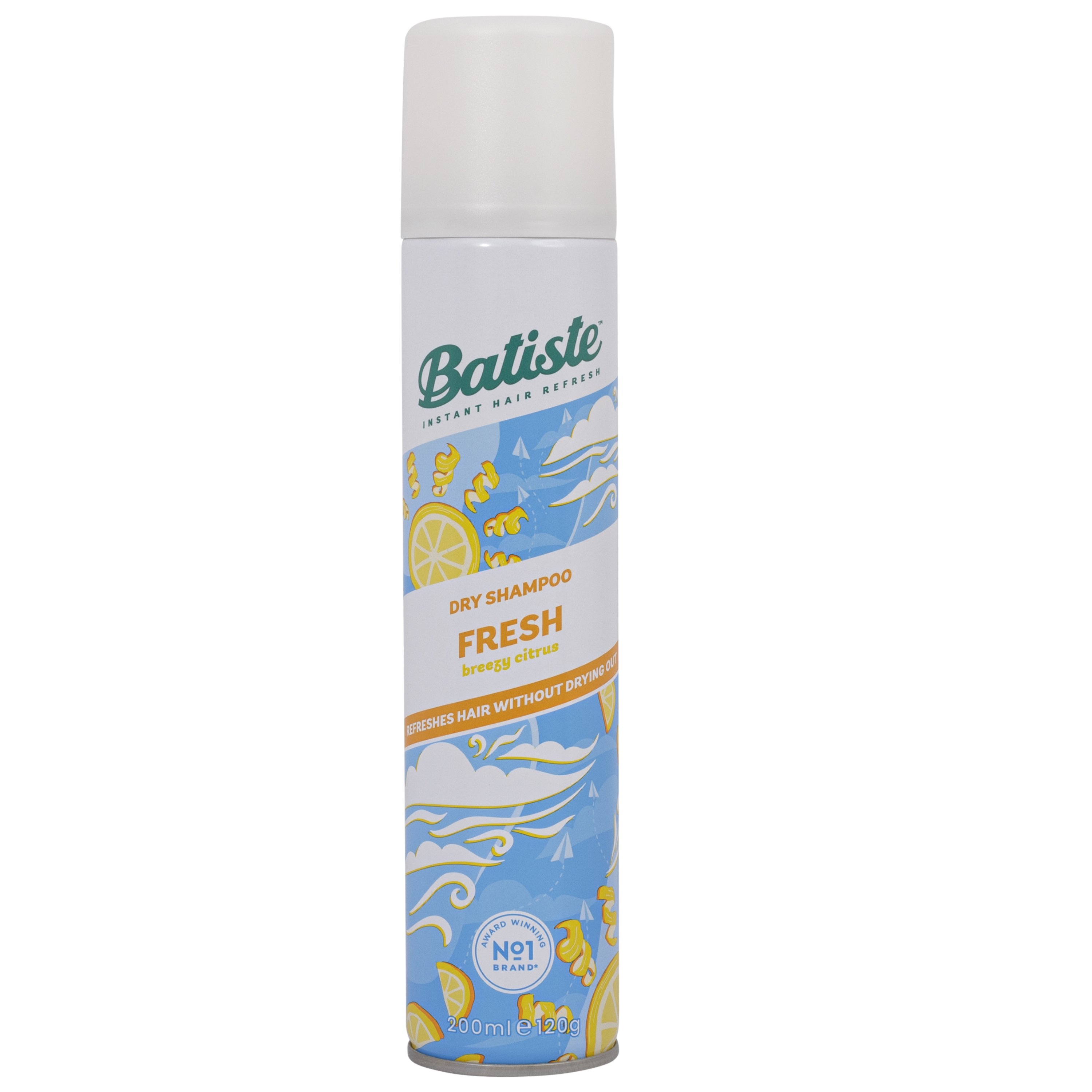 Batiste Batiste Fresh Breezy Cirtus Dry Shampoo Hair Ξηρό Σαμπουάν με Δροσερό Άρωμα Εσπεριδοειδών 200ml