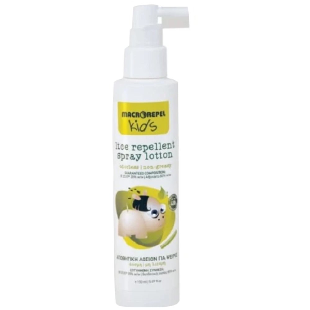 Macrovita Lice Repellent Spray Lotion Άοσμη, Απωθητική & Αντιφθειρική Λοσιόν Πρόληψης για Ψείρες 150ml