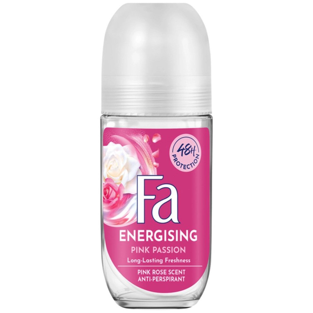 FA Fa Invisible Energising Pink Passion 48h Anti Perspirant Deodorant Roll on Αποσμητικό 48ωρης Προστασίας Από τον Ιδρώτα & την Υγρασία με Λουλουδένιο Άρωμα Μακράς Διαρκείας 50ml