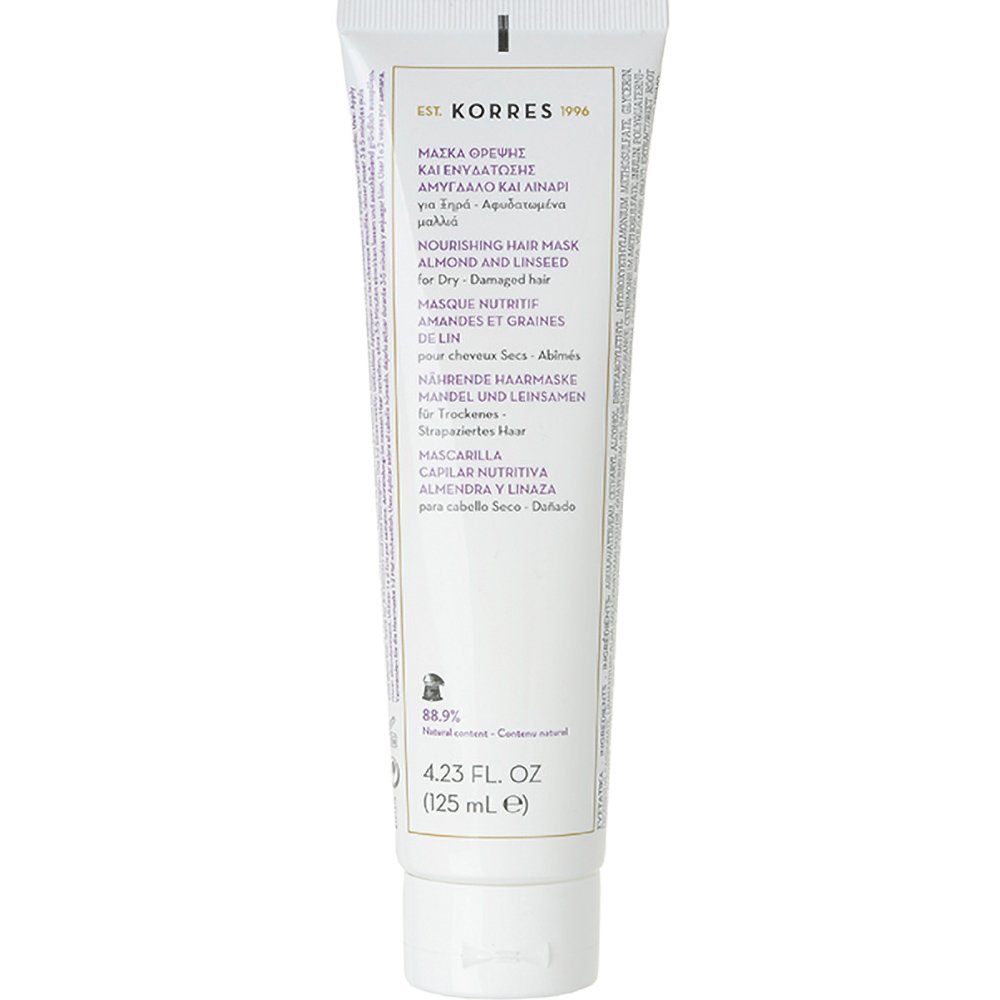 Korres Μάσκα Θρέψης & Ενυδάτωσης με Αμύγδαλο & Λινάρι Ξηρά Αφυδατωμένα Μαλλιά 125ml
