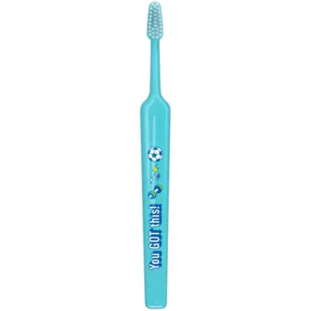 TePe Kids Extra Soft 6+ Years Toothbrush Παιδική Οδοντόβουρτσα με Πολύ Μαλακές Ίνες & Ευχάριστα Σχέδια 1 Τεμάχιο - Μπλέ
