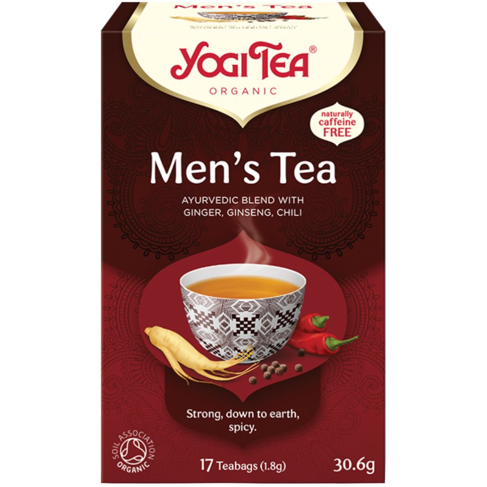 Yogi Tea Yogi Tea Men's Tea Ρόφημα Βοτάνων με Καβουρδισμένη Πικάντικη Γεύση Συνδυασμένη με το Γήινο Τζίντζερ για Ενέργεια & Παραγωγική Ζωή 17 Teabags (17 Φακελάκια x 1,8g)