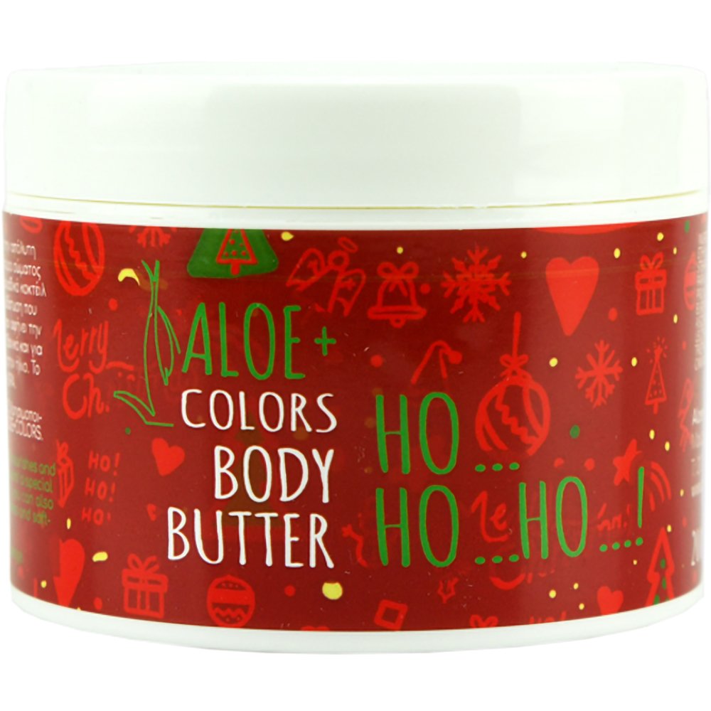 Aloe Colors Body Butter Ho Ho Ho Ενυδατικό Βούτυρο Σώματος με Οργανική Αλόη & Άρωμα Μελομακάρονο 200ml