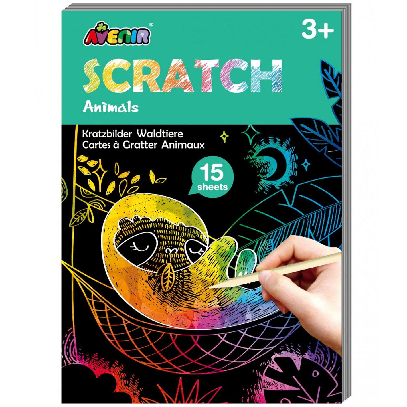 Avenir Avenir Mini Scratch Book Κωδ 60747 Παιδικό Παιχνίδι 1 Τεμάχιο - Forest Animals