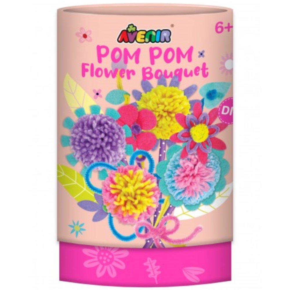 Avenir Pom Pom Flower Bouquet 6y+, Παιχνίδι Διασκέδασης για τα Παιδιά με Θέμα τα Λουλούδια 1 Τεμάχιο