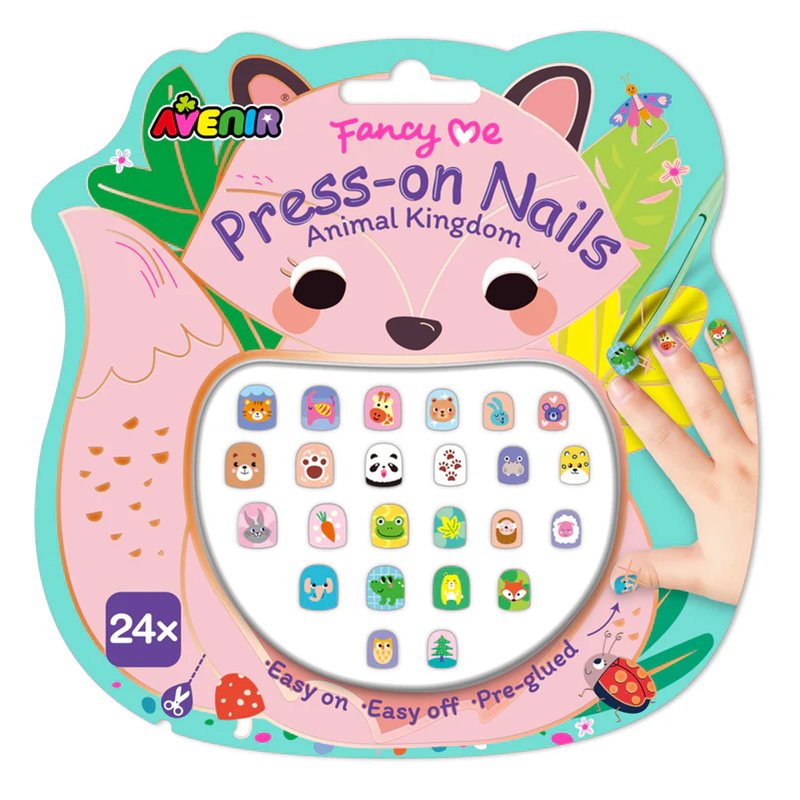 Avenir Fancy me Press on Nails Animal Kingdom Αυτοκόλλητα Νυχάκια για Κορίτσια με Χαριτωμένες Φιγούρες για Μοναδικό Στυλ 24 Τεμάχια