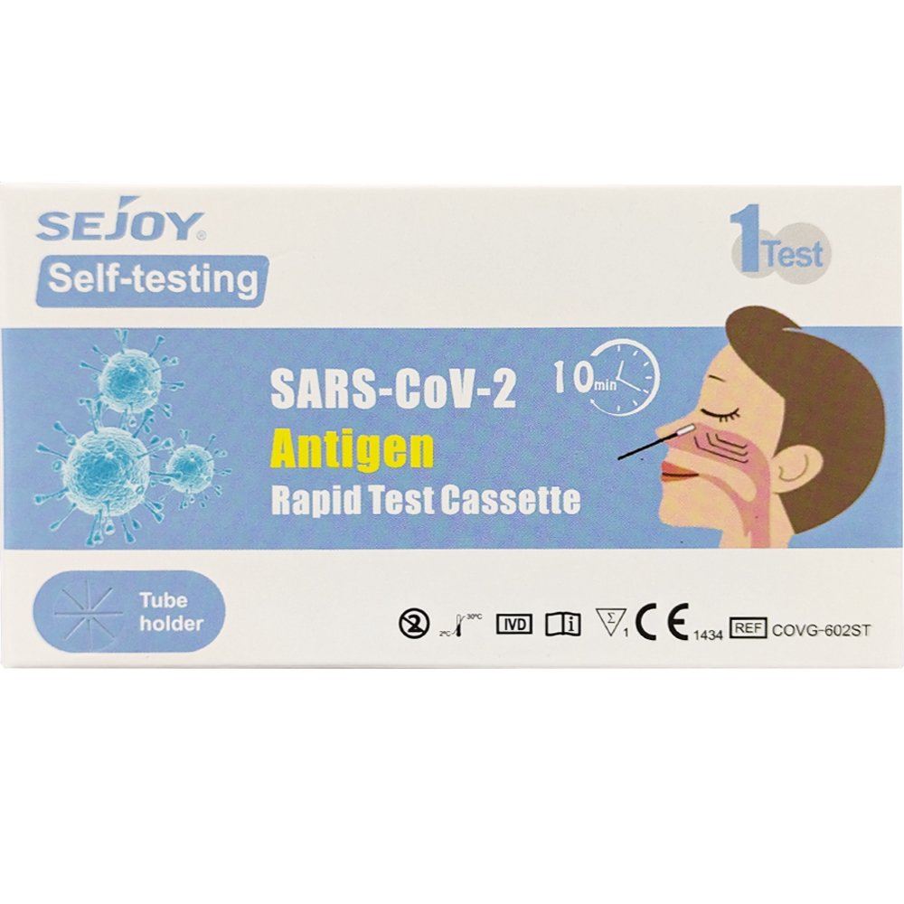 Sejoy Sejoy SARS-CoV-2 Antigen Rapid Self Test Covid Διαγνωστικό Τεστ Ταχείας Ανίχνευσης Αντιγόνου Κορωνοϊού-19 με Ρινοφαρυγγικό Δείγμα 1 Τεμάχιο