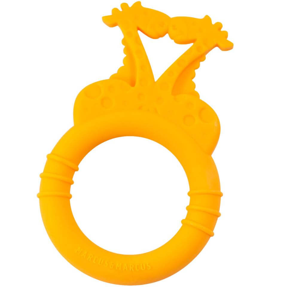 Marcus & Marcus Silicone Teether Giraffe Μασητικό Σιλικόνης FDA Καμηλοπάρδαλη, σε Πορτοκαλί Χρώμα