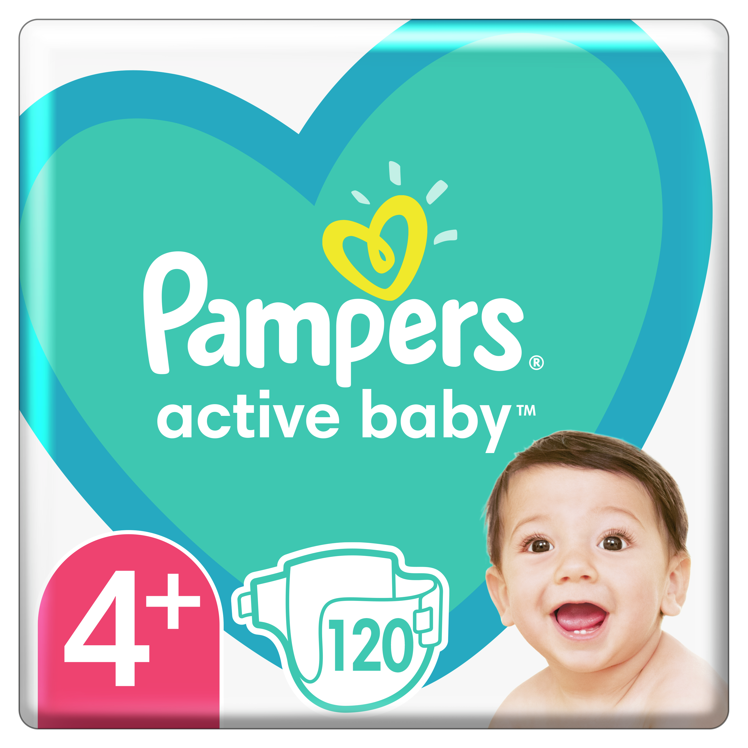 Pampers Active Baby Πάνες Mega Pack No4+ 10-15kg 120 Πάνες
