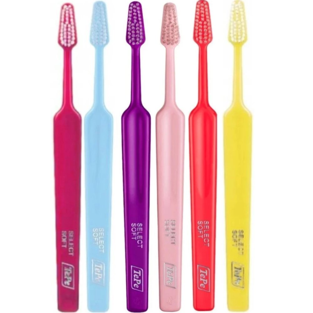 TePe Select Soft Toothbrush Μαλακές Οδοντόβουρτσες με Κωνική Κεφαλή για Αποτελεσματικό Καθαρισμό 6 Τεμάχια - Multicolor 16
